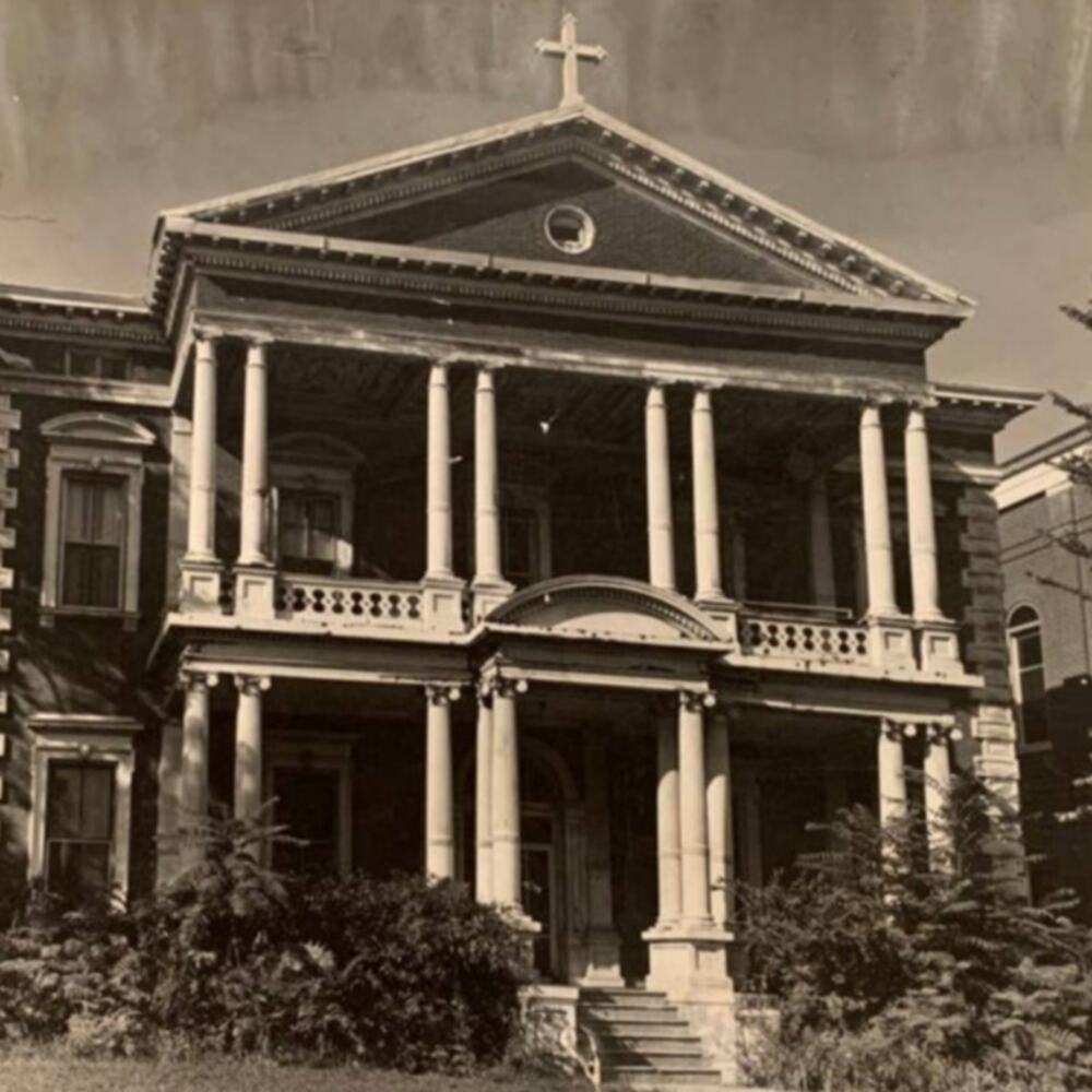 Vintage James L. Clemens House St Louis Historic Greek Revival Black White Photo